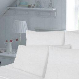 Homespace Direct Ltd Homespace Direct 180 Thread Count Duvet Cover Set Bedding White Single - thumbnail 2