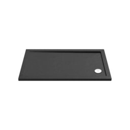 Nes Home Slim 1000 X 760 mm Slate Grey Rectangular Polyurethane Resin Shower Tray