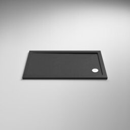 Nes Home Slim 1000 X 760 mm Slate Grey Rectangular Polyurethane Resin Shower Tray - thumbnail 2