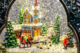 Shatchi 25Cm Christmas Festive Nativity Led Lights Up Lantern With Glitter Xmas Home Decor Gifts Present - thumbnail 5