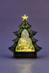 Shatchi 25Cm Christmas Festive Nativity Led Lights Up Lantern With Glitter Xmas Home Decor Gifts Present - thumbnail 2
