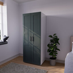 Atomia Classic Matt Heritage Green Tall Double Wardrobe (H)1875mm (W)750mm (D)580mm - thumbnail 1