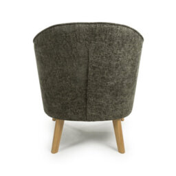 Chatsworth Green Flax Effect Winged Armchair - thumbnail 6