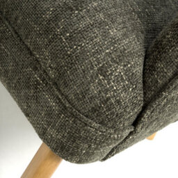 Chatsworth Green Flax Effect Winged Armchair - thumbnail 7