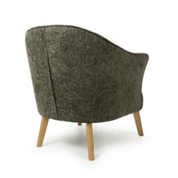 Chatsworth Green Flax Effect Winged Armchair - thumbnail 3