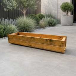 Ruddings Wood Long Wooden Planter Garden Flower Trough Boxes (W)120Cm (H)24Cm (D)26Cm - thumbnail 4