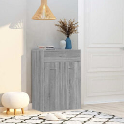 Berkfield Shoe Cabinet Grey Sonoma 60X35X84 Cm Engineered Wood - thumbnail 1