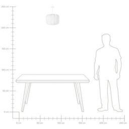 Wyld And Coco Hanging Pendant Lamp White Nylon Shade Modern Minimalist Living Room Light 28Cm X 88Cm - thumbnail 9
