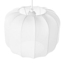 Wyld And Coco Hanging Pendant Lamp White Nylon Shade Modern Minimalist Living Room Light 28Cm X 88Cm - thumbnail 4