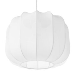 Wyld And Coco Hanging Pendant Lamp White Nylon Shade Modern Minimalist Living Room Light 28Cm X 88Cm - thumbnail 5