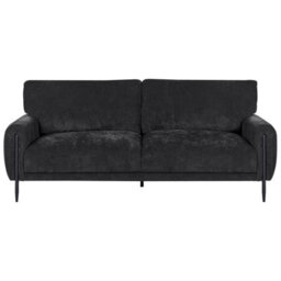 Beliani Sofa 3 Seater Skaro Chenille Black - thumbnail 1