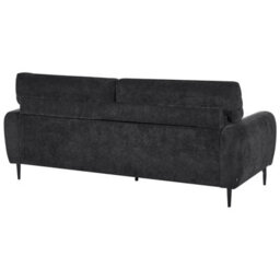 Beliani Sofa 3 Seater Skaro Chenille Black - thumbnail 5