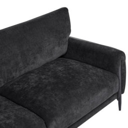 Beliani Sofa 3 Seater Skaro Chenille Black - thumbnail 7