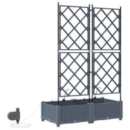 Berkfield Garden Planters Light Grey 80 X 40 X 126 Cm Steel - thumbnail 6