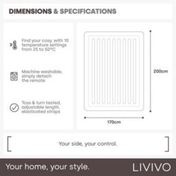 Livivo Ultrasnug Electric Under-Blanket - Dual-Control Super King - thumbnail 9