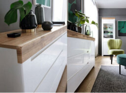 Impact Furniture White Tv Unit Storage Cabinet 156Cm Media Stand Unit For Up To 65 Inch Tv Bedroom Living Room White Gloss And Oak Holten - thumbnail 9