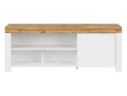 Impact Furniture White Tv Unit Storage Cabinet 156Cm Media Stand Unit For Up To 65 Inch Tv Bedroom Living Room White Gloss And Oak Holten - thumbnail 4