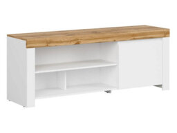Impact Furniture White Tv Unit Storage Cabinet 156Cm Media Stand Unit For Up To 65 Inch Tv Bedroom Living Room White Gloss And Oak Holten - thumbnail 6