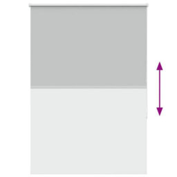 Berkfield Roller Blind Blackout Light Grey 90X150 Cm Fabric Width 85.7 Cm Polyester - thumbnail 9
