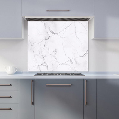 Warren Reed Designer White Marble Effect Kitchen Splashback - image 1