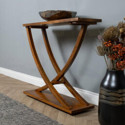 Elm Home And Products Elm Home And Garden Mango Wood Console Table - 100% Mango Wood - No Veneer - thumbnail 2