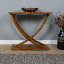 Elm Home And Products Elm Home And Garden Mango Wood Console Table - 100% Mango Wood - No Veneer - thumbnail 1