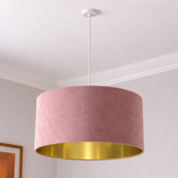 CGC Lighting Cgc Milano Mauve & Gold Oversized Large Velvet Fabric Lamp Shade - thumbnail 4