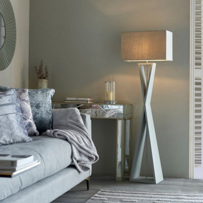 Pagazzi Lighting Pagazzi Kaden Floor Lamp With Grey Shade - image 1