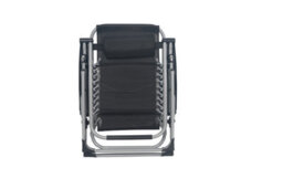 Groundlevel Luxury Gravity Garden Sun Lounger / Relaxer Chair With Cushion - Black - thumbnail 5