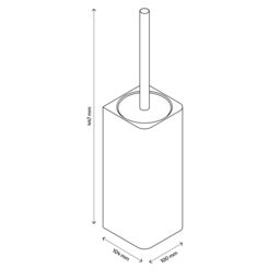 GoodHome Elland Black Polypropylene (Pp), Steel & Thermoplastic Rubber Toilet Brush & Holder - thumbnail 2