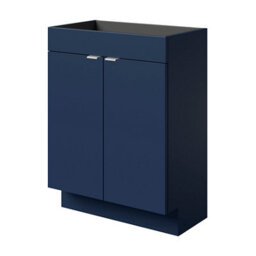 GoodHome Imandra Slimline Matt Blue Double Bathroom Cabinet (H) 820mm (W) 600mm - thumbnail 1