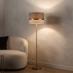 Garden Greatness Brown Velvet Stripe Floor Lamp Statement Light - thumbnail 2