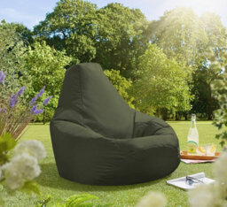 Beautiful Beanbags Adult Highback Beanbag For Indoors Or Outdoors Ready Filled Bean Bags - Olive Green - thumbnail 2