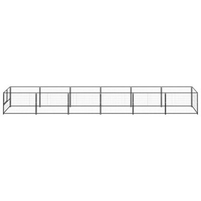 Berkfield Durable Dog Kennel Black 6 M2 Steel - image 1