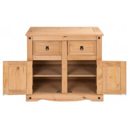 Mercers Furniture Corona Sideboard 2 Door 2 Drawer Cupboard Cabinet Storage Solid Wood Pine Wooden With Mexican Styling - thumbnail 2