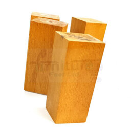 L&F 4X Replacement Furniture Legs Solid Wood 110mm High Sofas Chairs Settee Cabinets Legs Self Fixing Oak - thumbnail 3