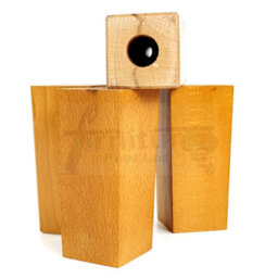 L&F 4X Replacement Furniture Legs Solid Wood 110mm High Sofas Chairs Settee Cabinets Legs Self Fixing Oak - thumbnail 1