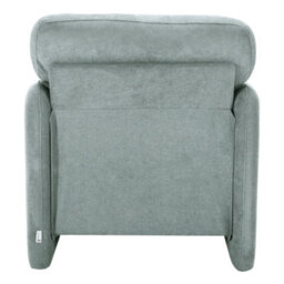 Darphe Modern Grey Chenille Armchair With Footstool Set - thumbnail 4