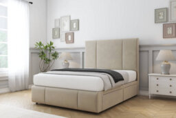 "Sloomy Lisbon Almond Coniston Divan Bed Set 2 Drawers Right Side - 54"" Floor Standing   & 12"" Footboard 3' Single" - thumbnail 2