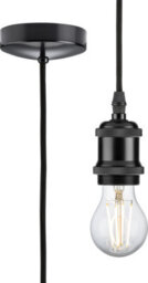 Knightsbridge 8271Lmb 1.8M Vintage Pendant Set In A Matt Black Finish - thumbnail 1