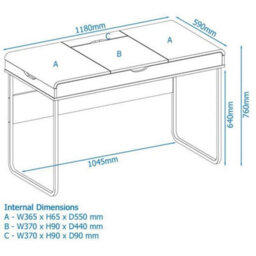 Computer Desk, Study Table Workstation Home Office Laptop - thumbnail 2