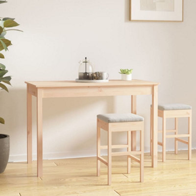 Berkfield Dining Table 110X55X75 Cm Solid Wood Pine - image 1