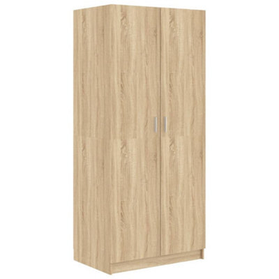 Berkfield Compact Wardrobe Sonoma Oak 80X52X180 Cm Engineered Wood
