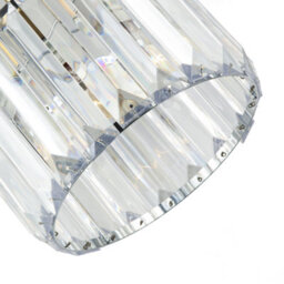 Happy Homewares Contemporary Easy Fit Chrome Pendant Shade With Clear Acrylic Rectangular Rods - thumbnail 5