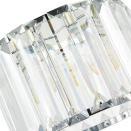 Happy Homewares Contemporary Easy Fit Chrome Pendant Shade With Clear Acrylic Rectangular Rods - thumbnail 4