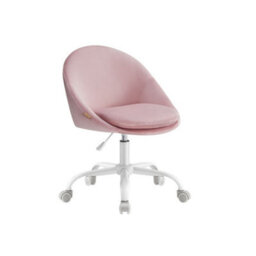 Songmics Velvet Office Seat, Adjustable Swivel Chair For Work And Study, Jelly Pink - thumbnail 8