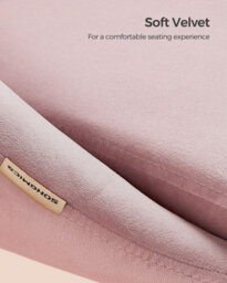 Songmics Velvet Office Seat, Adjustable Swivel Chair For Work And Study, Jelly Pink - thumbnail 4