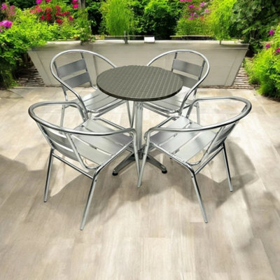 Garden Patio Sets, Aluminium Furniture Sets, Cafe Furniture 4 Chairs 1 Table - image 1