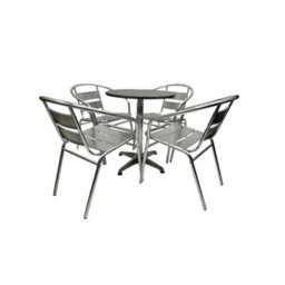 Garden Patio Sets, Aluminium Furniture Sets, Cafe Furniture 4 Chairs 1 Table - thumbnail 2