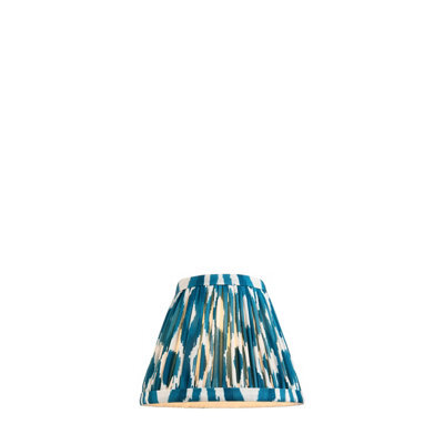 Loops Elegant Handcrafted 16Cm Tapered Cylinder Lamp Shade In Marlin Blue Fabric - image 1